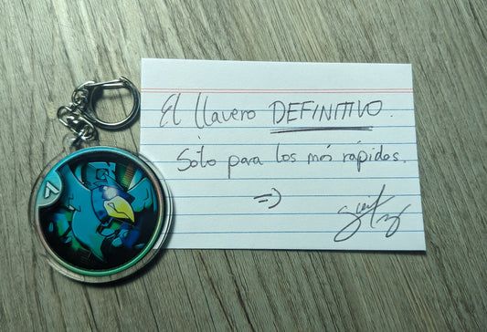 Llavero Logo 3D con dedicatoria firmada (ENVÍO GRATIS)