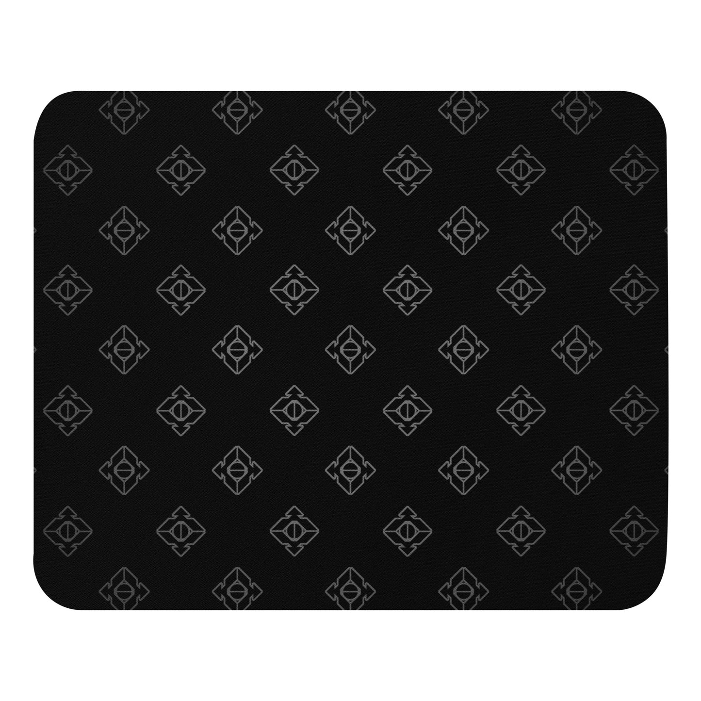 Alfombrilla negra con patrones blancos (22×18cm)